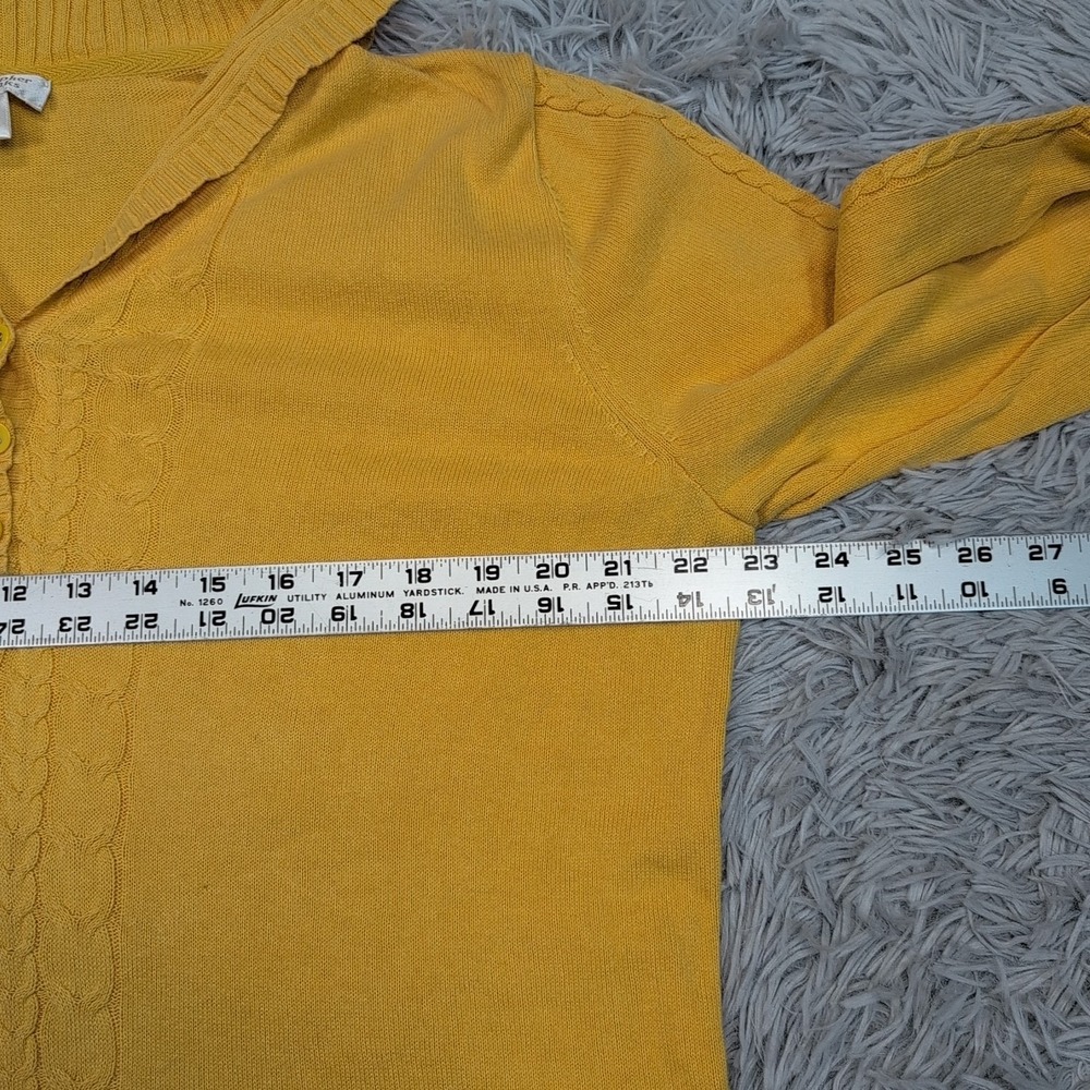 Christopher & Banks Shirt Womens XL Yellow  Casual Comfort Buttons‎ Lightweight - Picture 3 of 9